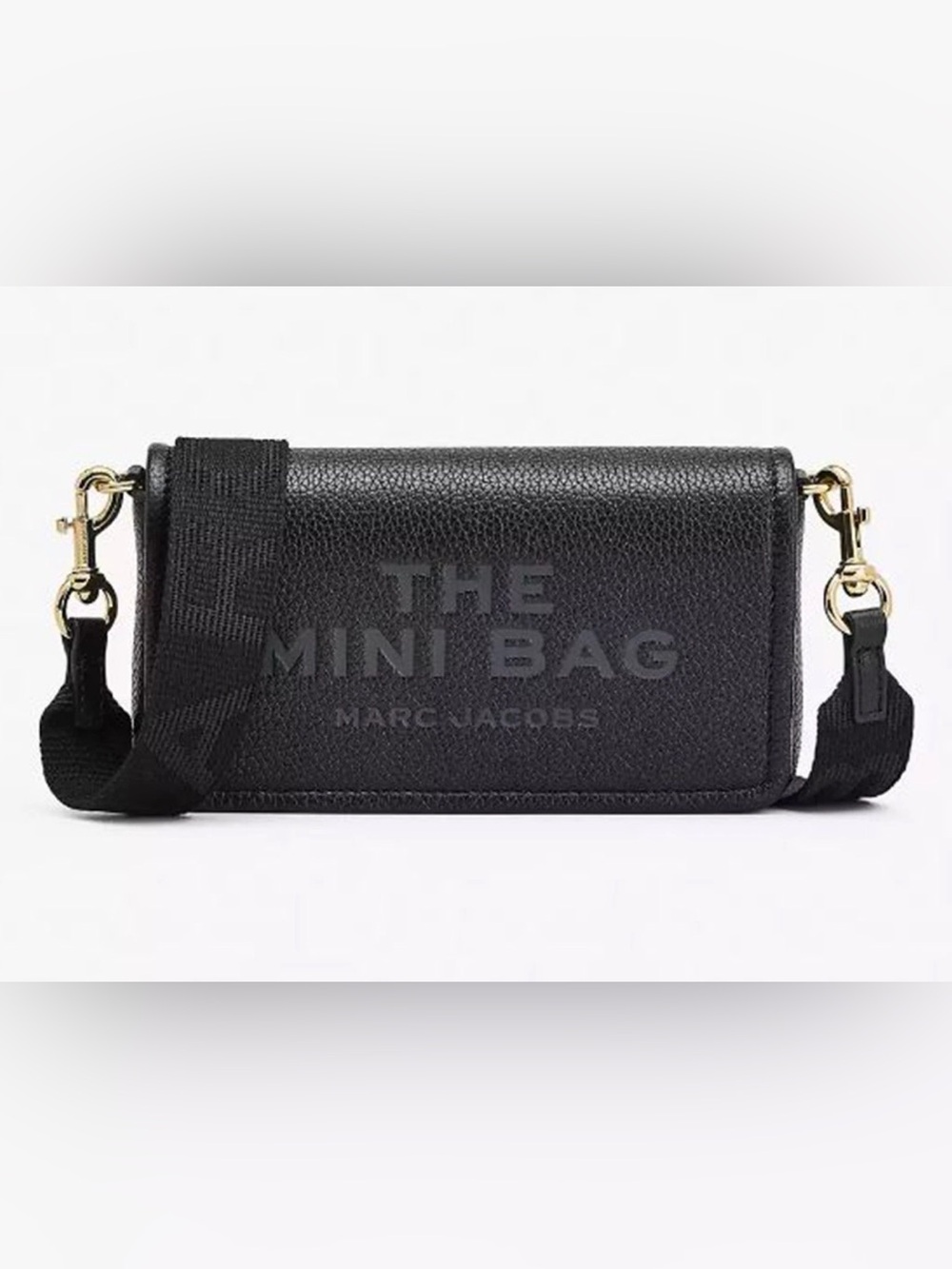 Marc Jacobs The Mini Bag Black Leather Crossbody Shldr Bag - Picture 3 of 13